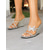 cheap Casual-Women&#039;s Silver Glitter Wedge Heels with Butterfly Embellishment – Elegant Bridal Sandals for Weddings and Formal Events
