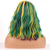 cheap Carnival Wigs-Mardi Gras Wigs Halloween Wigs Women Girls Carnival Costume Cosplay Purple Green Yellow Side Wig Shoulder Width Length Carnival Cosplay Party Wig