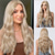 cheap Synthetic Trendy Wigs-Long Wavy Wigs for Women Hair Blend WigsWig Middle Part Natural Daily Use Hair Wig