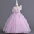 cheap Flower Girl&#039;s Dresses-Flower Girl Dress Kid&#039;s Girls&#039; Princess Dress Performance Wedding Party Elegant Beautiful Mesh Solid Color Sleeveless Crew Neck Pink Blue 4 years+