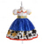 voordelige Sprookjesthemajurken-Kinderen Voor meisjes Cosplay-jurk Feestjurk Kleurenblok Ster Korte mouw Prestatie Verjaardag Pailletten Cosplay Kostuum Zoet Polyester Midi Feestjurk Swingjurk A lijn jurk Zomer 4 jaar + blauw