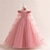 cheap Flower Girl&#039;s Dresses-Flower Girl Dress Kid&#039;s Girls&#039; Princess Dress Performance Wedding Party Elegant Beautiful Mesh Solid Color Sleeveless Crew Neck Light Pink White 4 years+
