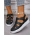 cheap Casual Sandals-Women&#039;s Comfortable Black Faux Leather Strappy Sandals with White Sole - Perfect for Beach or Casual Outings