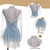 abordables Vestidos de Patinaje Artístico-Vestido de patinaje artístico Mujer Chica Patinaje Sobre Hielo Vestidos Azul cielo Costura asimétrica Malla Alta elasticidad Entrenamiento Competición Ropa de Patinaje Clásico Cristal / Strass Manga