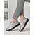 abordables Zapatillas sin cordones y mocasines de mujer-Mocasines de piel sintética con diseño floral verde y costuras hechas a mano para mujer | Perfectos para uso informal
