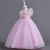 cheap Flower Girl&#039;s Dresses-Flower Girl Dress Kid&#039;s Girls&#039; Princess Dress Performance Wedding Party Elegant Beautiful Mesh Solid Color Sleeveless Crew Neck Pink Blue 4 years+