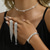 abordables Sets de Joyería-Los sistemas nupciales de la joyería 1 Legierung 1 Brazalete Pendientes Collare Mujer Moda Elegante Lujo Bonito Lujoso Precioso Alegría Forma Geométrica Conjunto de joyas Para Fiesta Ropa de fiesta