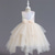 cheap Flower Girl&#039;s Dresses-Flower Girl Dress Kid&#039;s Girls&#039; Princess Dress Performance Wedding Party Elegant Beautiful Sequins Mesh Solid Color Sleeveless Crew Neck Champagne Pink 4 years+