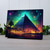 ieftine LED Artă de perete-Piramidă trippy led artă de perete din pânză cu led decor de perete iluminat 2aa imprimare pânză iluminată cu baterie lumina cu led bucătărie dormitor sau decor acasă