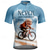 voordelige Heren shirts-Voor heren Wielrenshirt Korte mouw Fietsen T-shirt Shirt met 3 achterzakken Bergracen Ademend Sneldrogend Anatomisch ontwerp Lampenkatoen Zwart Geel Blauw Grafisch Sport Kleding