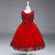 abordables Robes à Fleurs pour Filles-Robe de Demoiselle d&#039;Honneur Fille enfants Fille Robe de princesse Utilisation Mariage Soirée Elégant Magnifique Maille Couleur unie Sans Manches Col Ras du Cou Gris Rouge vin 4 ans et +