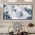 cheap Landscape Paintings-Handmade Original Skiing Painting Oil Painting On Canvas Abstract Texture Winter Landscape Painting Wall Art for Home Decor With Stretched Frame/Without Inner Frame Painting