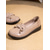 halpa Naisten mokkasiinit ja loaferit-naisten mantelinväriset tekonahkahousut köysi- ja helmikoristeilla - rento mukavat slip-on kengät jokapäiväiseen käyttöön