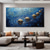 cheap Landscape Paintings-Handmade Original Stones Painting Oil Painting On Canvas Abstract Pool Painting Wall Art for Home Decor With Stretched Frame/Without Inner Frame Painting
