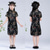 abordables Robes de fête-Enfants Fille Robe Cheongsam chinois Dragon Manche Courte Utilisation Soirée Brodée Adorable Chinoiserie Polyester Au dessus du genou Robe Cheongsam Eté Printemps 4 ans et + Noir Jaune Rose Claire