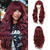 cheap Synthetic Trendy Wigs-Long Wavy Wig With Bangs for Women Curly Wavy Wig With Bangs Natural Looking Synthetic Heat Resistant Fiber Wig for Daily Party Use