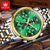 cheap Mechanical Watches-OLEVS Men Mechanical Watch Fashion Casual Business Wristwatch Automatic Self-winding Moon phase Luminous Calendar Steel Watch