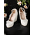 cheap Formal-Women&#039;s White Satin Bridal Wedges with Ankle Strap and Lace Appliques | Comfortable and Elegant Wedding Shoes