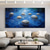 cheap Landscape Paintings-Handmade Original Stones Painting Oil Painting On Canvas Abstract Pool Painting Wall Art for Home Decor With Stretched Frame/Without Inner Frame Painting
