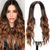 cheap Synthetic Trendy Wigs-Wig for Women Long Curly Wavy Wigs Natural Looking Synthetic Heat Resistant Fiber Wig, Lace Hairline Wig for Daily Use Cosplay