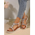 abordables Sandales de Vacances-sandales à plateforme en strass et perles de style bohème pour femmes – chaussures élégantes à bout ouvert et à bride élastique pour l&#039;été, la plage et les tenues décontractées