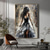 cheap People Paintings-Handmade Original Dancing Girl Oil Painting On Canvas Abstract Figure Art Painting Large Violin Wall Art Bedroom Wall Decor Handmade Gift No Frame