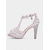 abordables novia-Sandalias de tacón de aguja con tira en T y perlas de encaje floral blanco para mujer, zapatos de novia con punta abierta y tacón de pedrería.