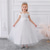 cheap Flower Girl&#039;s Dresses-Flower Girl Dress Kid&#039;s Girls&#039; Princess Dress Performance Wedding Party Elegant Beautiful Mesh Solid Color Sleeveless Off Shoulder White Champagne 4 years+