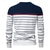 billige Herre Elite Hettegensere &amp; Sweatshirts-Herre Pullover genser Riflet Strikke Vanlige topper Fargeblokk Stripet Crew-hals Strikketøy Daglig utendørs Feriereise Klær Vår Høst Vin Navyblå S M L