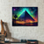 ieftine LED Artă de perete-Piramidă trippy led artă de perete din pânză cu led decor de perete iluminat 2aa imprimare pânză iluminată cu baterie lumina cu led bucătărie dormitor sau decor acasă