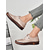 abordables Zapatillas sin cordones y mocasines de mujer-Mocasines de piel sintética con diseño floral verde y costuras hechas a mano para mujer | Perfectos para uso informal