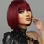 baratos Perucas Sintéticas sem Touca-peruca bob com franja natural moda bob perucas para mulheres peruca sintética colorida fofa para festa diária halloween