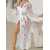 abordables Lencería sexy-Vestido de noche de San Valentín para mujer, lencería sexy, sujetador de cuerpo entero, ropa de dormir de malla, color blanco liso, cálido, cómodo, suave, transpirable, para el hogar, atuendos para
