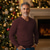 preiswerte Herrenpullover-Herren Weihnachtspullover Kleid Pullover Wollpullover Pullover Gerippt Stricken Standard Strick Schmaler Schnitt Glatt V Ausschnitt Moderne zeitgenössische Weihnachten Arbeit Bekleidung Winter Wein