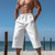 economico Vacanza-Per uomo Pantaloncini Pantaloncini di lino Pantaloncini da spiaggia Pantaloni modello Capri A cordoncino Vita elastica Liscio Comfort Traspirante Polpaccio Esterno Giornaliero Per eventi Festivit