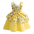 cheap Party Dresses-Kids Girls&#039; Party Dress Floral Sleeveless Performance Birthday Tie Knot Beautiful Sweet Polyester Knee-length Party Dress Swing Dress A Line Dress Summer 4 years+ Yellow Pink Blue