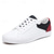 abordables Occasionnel-baskets décontractées à lacets blanches et bleues pour hommes – chaussures basses confortables pour un usage quotidien et des activités de plein air