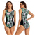 cheap Rash Guards-Women&#039;s Rash Guard One Piece Swimsuit UV Sun Protection UPF50+ Lightweight Sleeveless Spandex Bodysuit Bathing Suit Front Zip Swimming Surfing Beach Water Sports Floral Printed Summer Spring Autumn