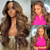 cheap Human Hair Lace Front Wigs-Remy Human Hair 13x4 Lace Front Wig Free Part Malaysian Hair Body Wave Light Brown Multi-color Wig 150% Density with Baby Hair Glueless Pre-Plucked For wigs for black women Long Human Hair Lace Wig