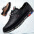 Недорогие Повседневные туфли на шнуровке-Стильные мужские повседневные туфли коричневого цвета из искусственной кожи с черной контрастной отделкой, удобной посадкой и прочной подошвой, идеально подходят для повседневной носки и элегантных повседневных мероприятий.