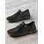 abordables Zapatillas sin cordones y mocasines de mujer-Mocasines de piel sintética con diseño floral verde y costuras hechas a mano para mujer | Perfectos para uso informal
