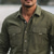 cheap Men&#039;s Work Shirts-Men&#039;s Shirt Work Shirt Button Up Shirt Cargo Shirt Black Green khaki Light Grey Long Sleeve Plain Lapel Vacation Holiday Front Pocket Clothing Apparel Fashion Casual Comfortable