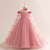 cheap Flower Girl&#039;s Dresses-Flower Girl Dress Kid&#039;s Girls&#039; Princess Dress Performance Wedding Party Elegant Beautiful Mesh Solid Color Sleeveless Crew Neck Light Pink White 4 years+