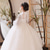 cheap Flower Girl&#039;s Dresses-Flower Girl Dress Kid&#039;s Girls&#039; Princess Dress Performance Wedding Party Elegant Beautiful Mesh Solid Color Long Sleeve Standing Collar White 4 years+
