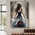 cheap People Paintings-Handmade Original Dancing Girl Oil Painting On Canvas Abstract Figure Art Painting Large Violin Wall Art Bedroom Wall Decor Handmade Gift No Frame