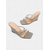 cheap Casual-Women&#039;s Silver Glitter Wedge Heels with Butterfly Embellishment – Elegant Bridal Sandals for Weddings and Formal Events