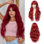 cheap Synthetic Trendy Wigs-Long Wavy Wig With Bangs for Women Curly Wavy Wig With Bangs Natural Looking Synthetic Heat Resistant Fiber Wig for Daily Party Use