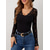 cheap Lace Tops-Valentine&#039;s Day Women&#039;s Blouse Solid Color Elegant Daily Stylish Long Sleeve V Neck Regular Tops Work Daily Holiday Lace Black Wine Green Spring Fall Winter