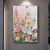 cheap Oil Paintings-3D Multicolor Flower Textured Wall Art 3D Abstract Handmade Oil Painting Spring Art Soft Color Flower Living Room Wall Decor Frame Ready To Hang Or No Frame