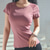 ieftine Topuri de yoga-Pentru femei Hanorca Tricou / tricou Tricou Decoltat Stil Nautic Uscare rapidă Ușor Comfortabil Sport Manșon scurt Sport Culoare solidă Tricou Tee Sveter Pentru Gimnastică antrenament Alergat Fitness